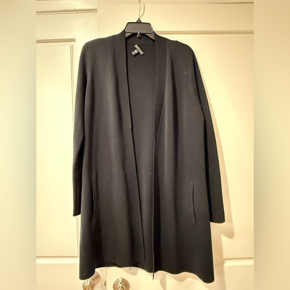 Eileen Fisher Silk and Cotton Black Knit Sweater